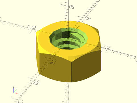 trapezoidal\_threaded\_nut() Example 1